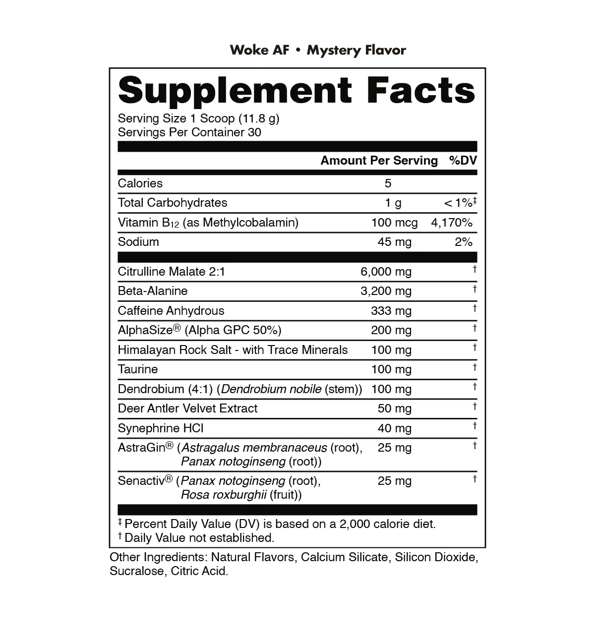 Bucked Up Woke AF - High Stimulant Pre-Workout